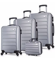 My Valice Ruby Abs Kabin Orta Büyük ve Makyaj Boy 4'lü Travel Valiz Seti (Gri)
