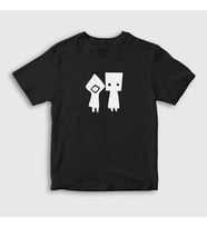 Presmono Unisex Çocuk Beyaz Six And Mono Little Nightmares T-Shirt 160230tt (Siyah)