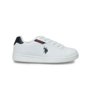 U.S.POLO-COSTA WMN 4FX  ORTABETİK TABAN SPOR SNEAKER AYAKKABI (Beyaz-Siyah)