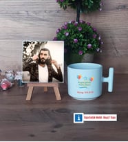 Doğum Günü Hediyesi Fotoğraflı Dekoratif Taş, Kupa Bardak Beyaz Hediye (Model 12)