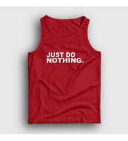 Presmono Unisex Sarı Just Do Nothing Atlet 404830tt (Kırmızı)