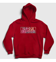 Presmono Unisex Kırmızı Colors K-Pop G I Dle Kapüşonlu Sweatshirt 396498tt (Kırmızı)