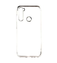 Redmi Note 8T Kamera Korumalı Köşeleri Renkli Şeffaf Kılıf (Gümüş)