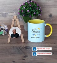 Sınıf Öğretmeni Kupa Bardak Beyaz ve Fotoğraflı Ahşap Anahtarlık Hediye Öğretmenler Günü Hediyesi (Model 7)