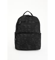 Unisex Suya Dayanıklı Orta Boy Krinkıl Kumaş Siyah Desenli Laptop Okul Ve Seyahat Sırt Çantası