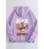 Unisex Ramen Baskılı Sweatshirt (Lila)