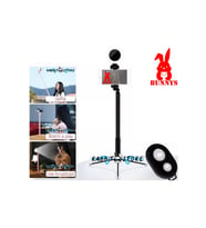 Apple iPhone 13 mini Uyumlu Tripod Işıklı Bluetooth Selfie Çubuğu Kumadalı Siyah (Siyah)