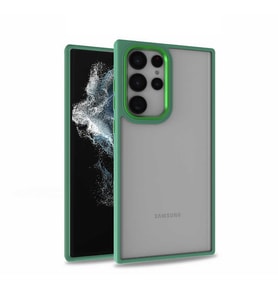 Samsung Galaxy S22 Ultra Kılıf Case, Kamera Lens Korumalı Elektroplatin Kaplama Sert PC Koruyucu Colourful Platinum Serisi (Yeşil)