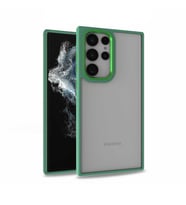 Samsung Galaxy S22 Ultra Kılıf Case, Kamera Lens Korumalı Elektroplatin Kaplama Sert PC Koruyucu Colourful Platinum Serisi (Yeşil)