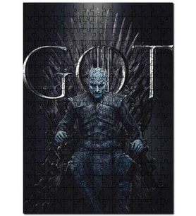 Cakapuzzle Game of Thrones Night King Tahtta Puzzle Yapboz MDF (Ahşap) (500 Parça)