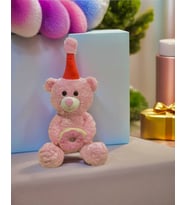 50 cm Donat Pastalı Peluş Ayıcık (Yıkanabilir) (Pembe)