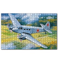 Cakapuzzle Çift Motorlu Nostaljik Uçak  Puzzle Yapboz MDF (Ahşap) (255 Parça)