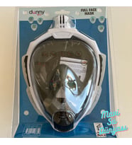 Full Face Maske Şnorkel Set Takımı - Mavi Su Dünyası (Beyaz)
