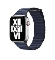 Apple Watch 40mm KRD-09 Mıknatıslı Deri Kordon (Lacivert)