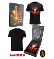 Galatasaray Orijinal Lisanslı We Are Gala T-Shirt Kişiye Özel Hediyelik Ahşap Kutulu (Siyah - Kırmızı - Sarı)