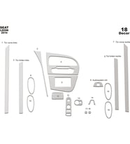 Meriç® Seat Leon Ön Torpido Kaplama Maun 18 Parça 2010-2014 (Alüminyum)