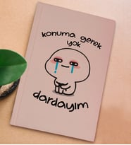 BK Gift Esprili Tasarım Serisi Sert Kapaklı Pudra Pembesi Defter, Arkadaşa Hediye, Yeni İş Hediyesi, Doğum Günü Hediyesi, Anı Defteri (Model 7)