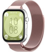 Huawei Watch Fit 3 Kordon Milano Loop Metal Kordon (Fit/Fit2 Uyumlu Değildir) (Pembe)