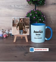 Anestezi Uzmanı Fotoğraflı Dekoratif Taş, Kupa Bardak Beyaz Hediye (Model 4)