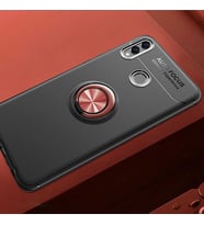 Huawei Honor 8C Kılıf Yüzüklü Magnetli Ravel Case (Siyah-Rose Gold)