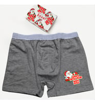 Erkek Yılbaşı Hediyesi Happy New Year Boxer (Gri)