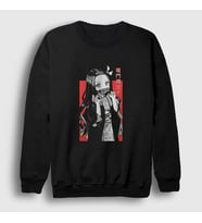 Presmono Unisex Beyaz Nezuko Kamado V3 Anime Demon Slayer Kimetsu No Yaiba Sweatshirt 308322tt (Siyah)