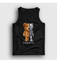 Presmono Unisex Beyaz Robot Ayı Teddy Bear Atlet 306040tt (Siyah)