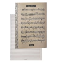 Müzik Defteri A4 40 Yaprak Plastik Kapak 1 Adet Sol Anahtarlı PP Kapak Müzik Defteri 21x29.7 cm 12 Sütunlu (Krem)