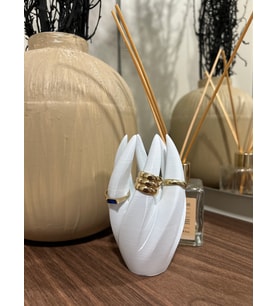 DorDen3D Dekoratif Takı Yüzük Aksesuar Standı (Beyaz)