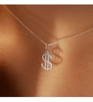 Kişiye Özel 925 Ayar Gümüş Dolar Kolye (Gümüş)