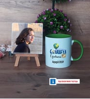 Coğrafya Öğretmeni Fotoğraflı Dekoratif Taş, Kupa Bardak Beyaz Hediye Öğretmenler Günü Hediyesi (Model 14)