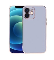Uyumlu Model Apple iPhone 12 Kılıf A+ Goldy Tarz Kapak (Açık Mavi)