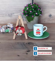 Dedeye Hediye Türk Kahvesi Fincanı Ahşap Altlıklı ve Fotoğraflı Ahşap Anahtarlık HediyeDedeye Babalar Günü Hediyesi (Model 9)
