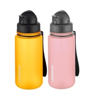 Uzspace 2'li Pipetli Tritan Matara Seti 400 ml FiftyFifty (Pembe-Fuşya)