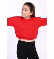 Toontoy Kız Çocuk Dreams Nakışlı Sweatshirt (Kırmızı)