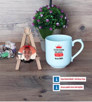 Dayıya Hediye Kupa Bardak Beyaz ve Fotoğraflı Ahşap Anahtarlık HediyeDayıya Doğum Günü Hediyesi (Model 5)