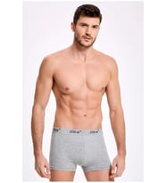 İlke Erkek Likralı Boxer 007 - 6 Adet (Gri)