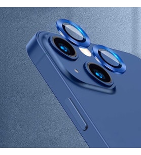Uyumlu Model Apple iPhone 13 Mini Kamera Lens Koruyucu Çerçeveli Koruyucu CL-07 (Lacivert)