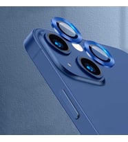 Uyumlu Model Apple iPhone 13 Mini Kamera Lens Koruyucu Çerçeveli Koruyucu CL-07 (Lacivert)