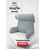 XPERMATE TV Yastığı Kollu Okuma Yastığı Sırt Destek Yastığı Yatakta Oturma Kitap Okuma Yastığı (Gri)