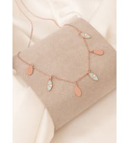 MİNELİ MEKİK PUL KOLYE (Rose)