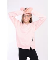 Toontoy Kız Çocuk Baskılı Sweatshirt (Pudra)
