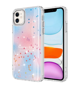 Vendas iPhone 11 Kılıf Simli Desenli Parlak Zore Task Kapak (Mavi)