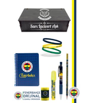 Fenerbahçe Orijinal Lisanslı Kalem Bileklik Bloknot Kalemtraş Silgi Hediyelik Set (Sarı-Lacivert)