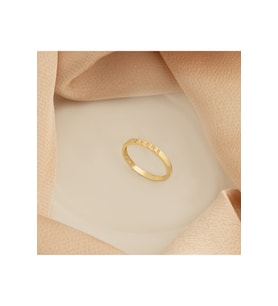 ORTASI ZİNCİR ÖRME YÜZÜK (Rose)