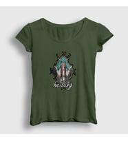 Presmono Kadın Sarı Nature Heilung T-Shirt 408988tt (Haki)
