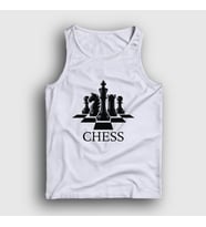 Presmono Unisex Sarı Board Chess Satranç Atlet 331040tt (Beyaz)