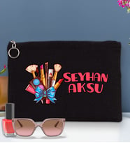 BK Gift Kişiye Özel İsimli-3 Astarlı Portföy Çanta 30x21cm(12 Renk Seçeneği), Baskılı El Çantası, Organizer Çanta (Siyah)