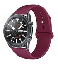 Samsung Galaxy Watch 46mm Kordon Silikon Spor Band (Vişne)