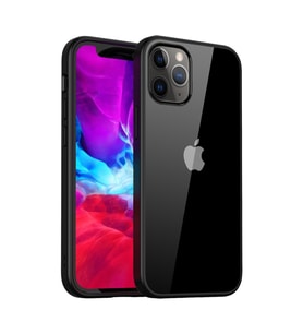 BİKAPAK ELİT SHINE IPHONE 12 PRO MAX KAPAK (Siyah-Siyah)